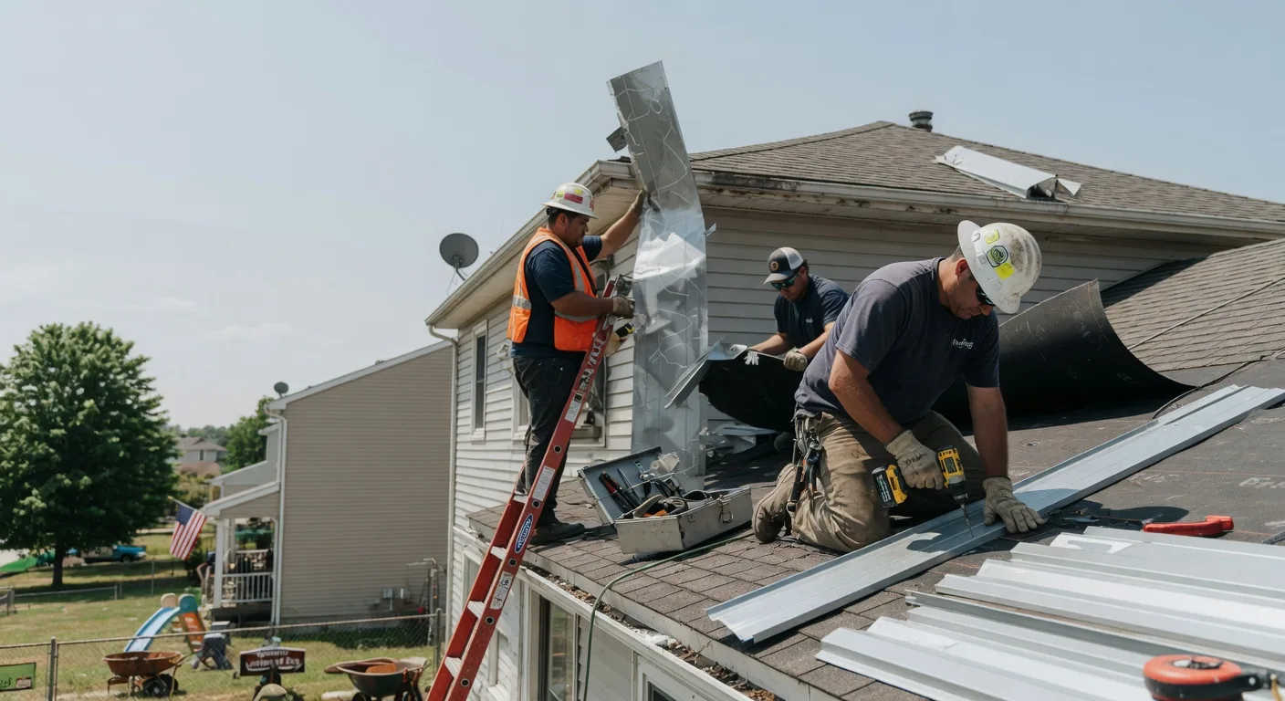 Storm Damage Metal Roof Repair in Newington, NH